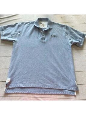 Orvis Mens L  Polo Henley Collared Shirt Blue Casual Short Sleeve Outdoor Hiking